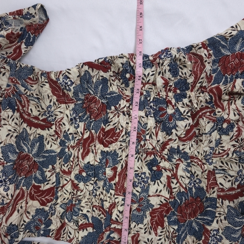 Walter Baker Josie Ruched Floral Dress V Neck Short Sleeve Size 2 - Picture 7 of 13